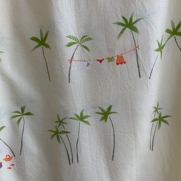 Women's Wrap Skirt Cover Up Yellow Beach Print - Picture 3 of 10